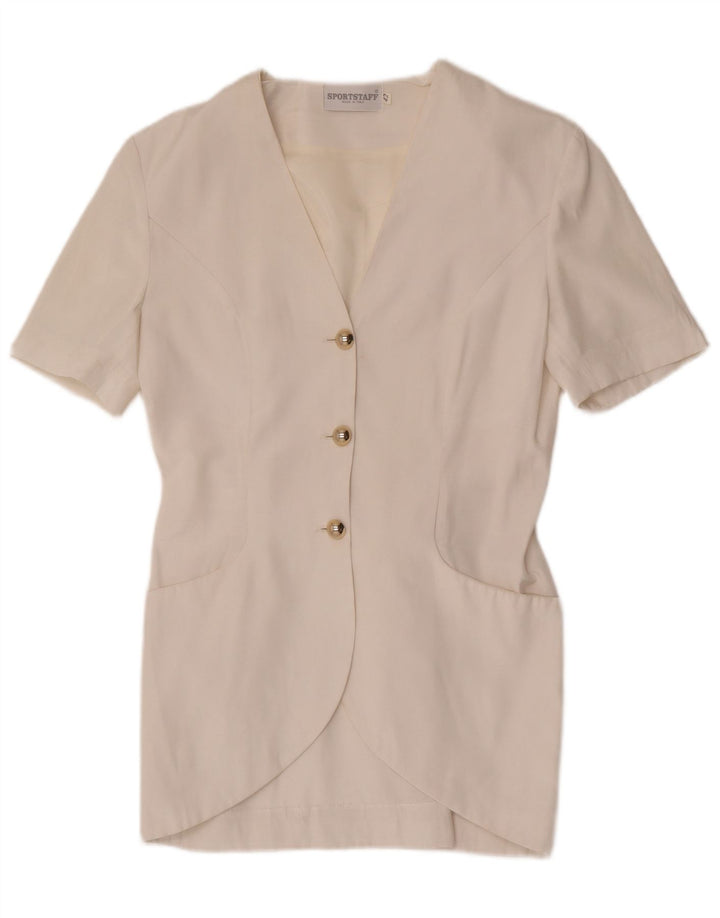 Sportstaff Dame 3-knaps kortærmet blazerjakke IT 42 Medium White