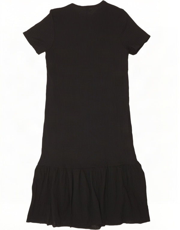 Zara Γυναικείο Maxi Φόρεμα UK 10 Small Black