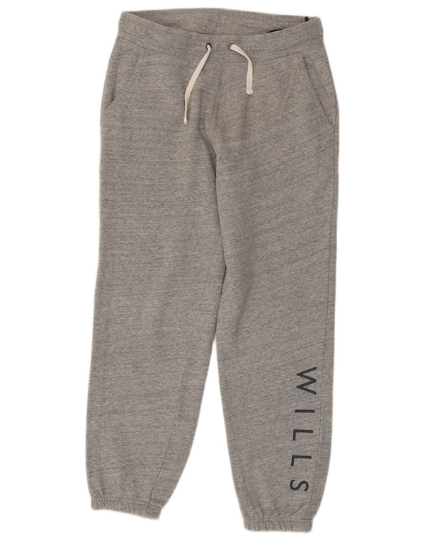 Jack Wills Mens Graphic Tracksuit Trousers Joggers Medium Grey Flecked