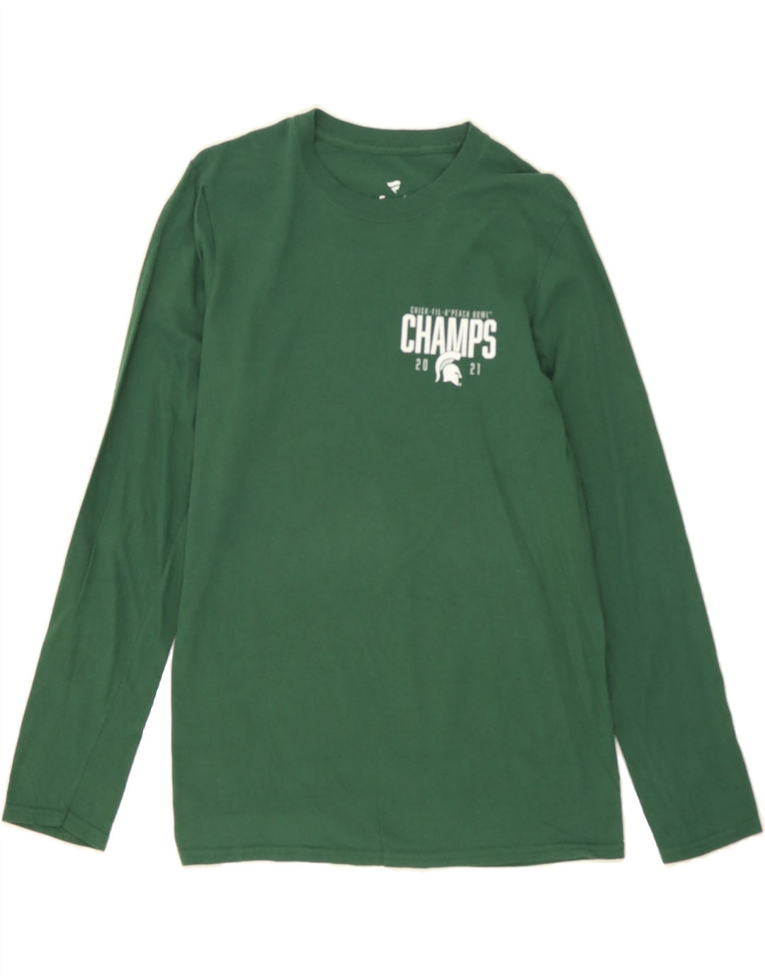FANATICS Mens Graphic Top Long Sleeve Small Green Cotton Vintage Fanatics and Second-Hand Fanatics from Messina Hembry 