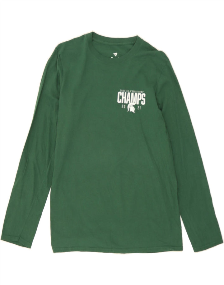 FANATICS Mens Graphic Top Long Sleeve Small Green Cotton Vintage Fanatics and Second-Hand Fanatics from Messina Hembry 