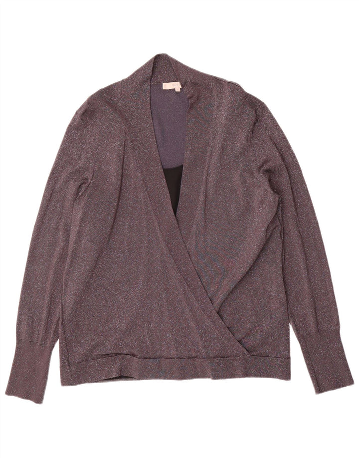 Hobbs Womens V-Neck Jumper Sweater UK 16 Large Grey