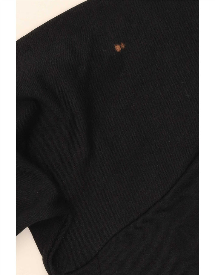 Nike Womens Crop Graphic Sweatshirt Jumper UK 14 Medium Black Polyester