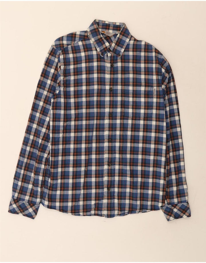 Carhartt Mens Shirt Medium Blue Check Cotton