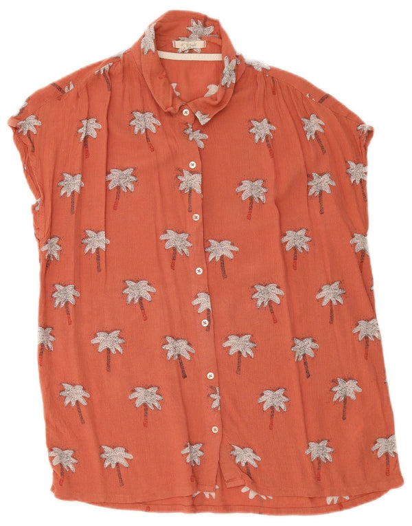 White Stuff Womens Hawaiian Shirt Blouse UK 14 Large Pink Floral