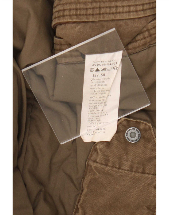 Camel Active Mens Military Padded Jacket EU 50 Large Khaki Cotton