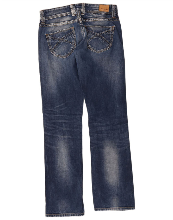 PEPE Jeans Womens Bootcut Jeans W27 L32 Blue Cotton