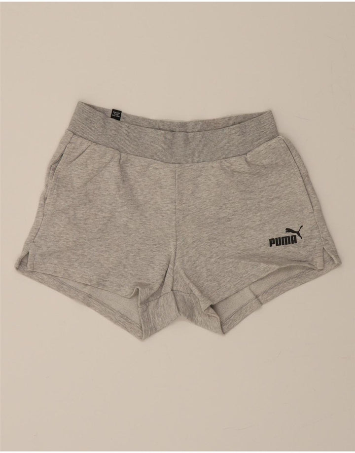 PUMA Womens Sport Shorts Small W28 Grey Cotton Vintage Puma and Second-Hand Puma from Messina Hembry 