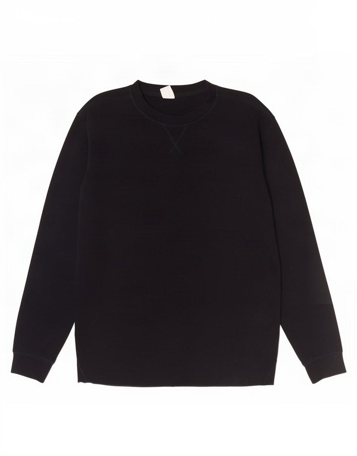 Zara Homme Top Manches Longues Coton Noir Moyen