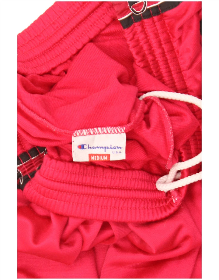 Champion Mens Graphic Tracksuit Trousers Medium  Red Colourblock Polyester