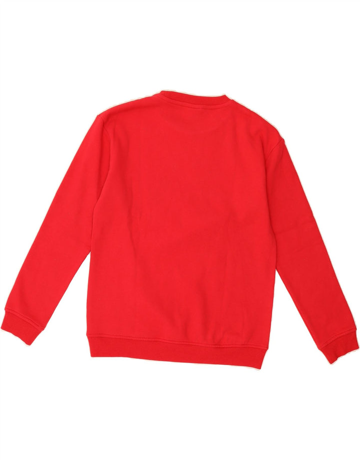 ELLESSE Womens Graphic Sweatshirt Jumper UK 12 Medium  Red Cotton Vintage Ellesse and Second-Hand Ellesse from Messina Hembry 