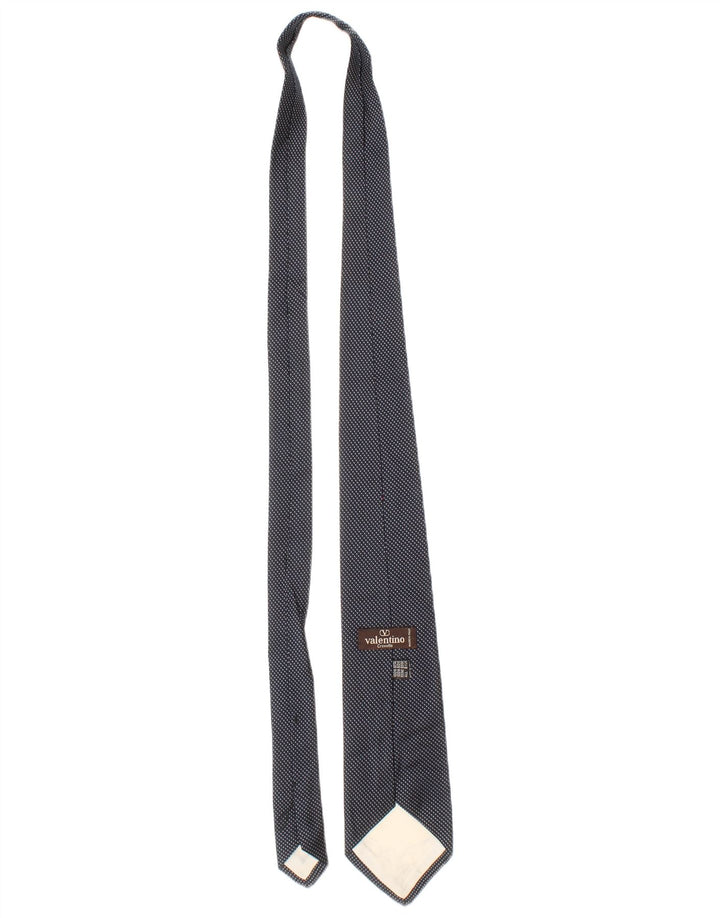 Valentino Herre Slips One Size Marineblå Polka Dot Silk Classic