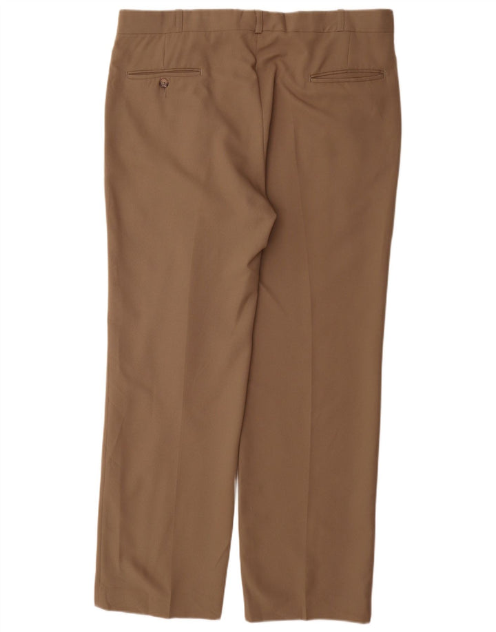 Pantaloni chino con pegging da uomo Farah W38 L31 poliestere beige