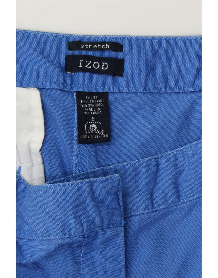 IZOD Womens Stretch Chino Shorts US 8 Medium W31  Blue Cotton Vintage Izod and Second-Hand Izod from Messina Hembry 