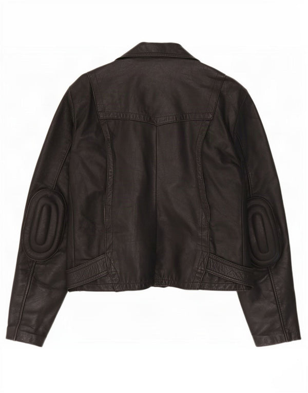 Wilhelm Krawehl Herren Leder Bikerjacke EU 50 Medium Schwarz