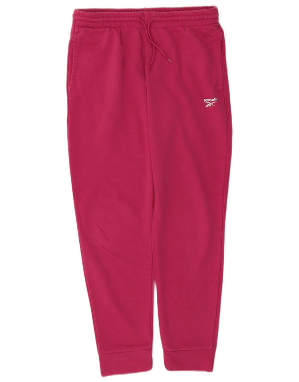 Pantaloni da tuta da donna Reebok Joggers UK 8/10 Small Rosa Cotone
