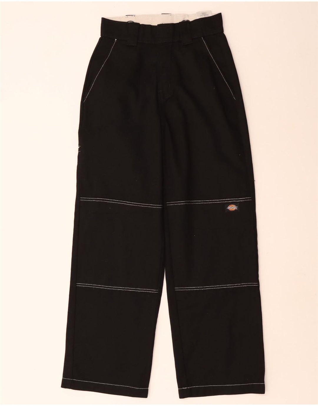 Dickies Mens Straight Cargo Trousers W24 Black Polyester