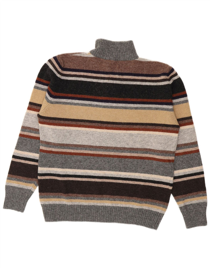 Brooksfield Herre Zip Neck Jumper Sweater IT 50 Medium Flerfarvet Stribet
