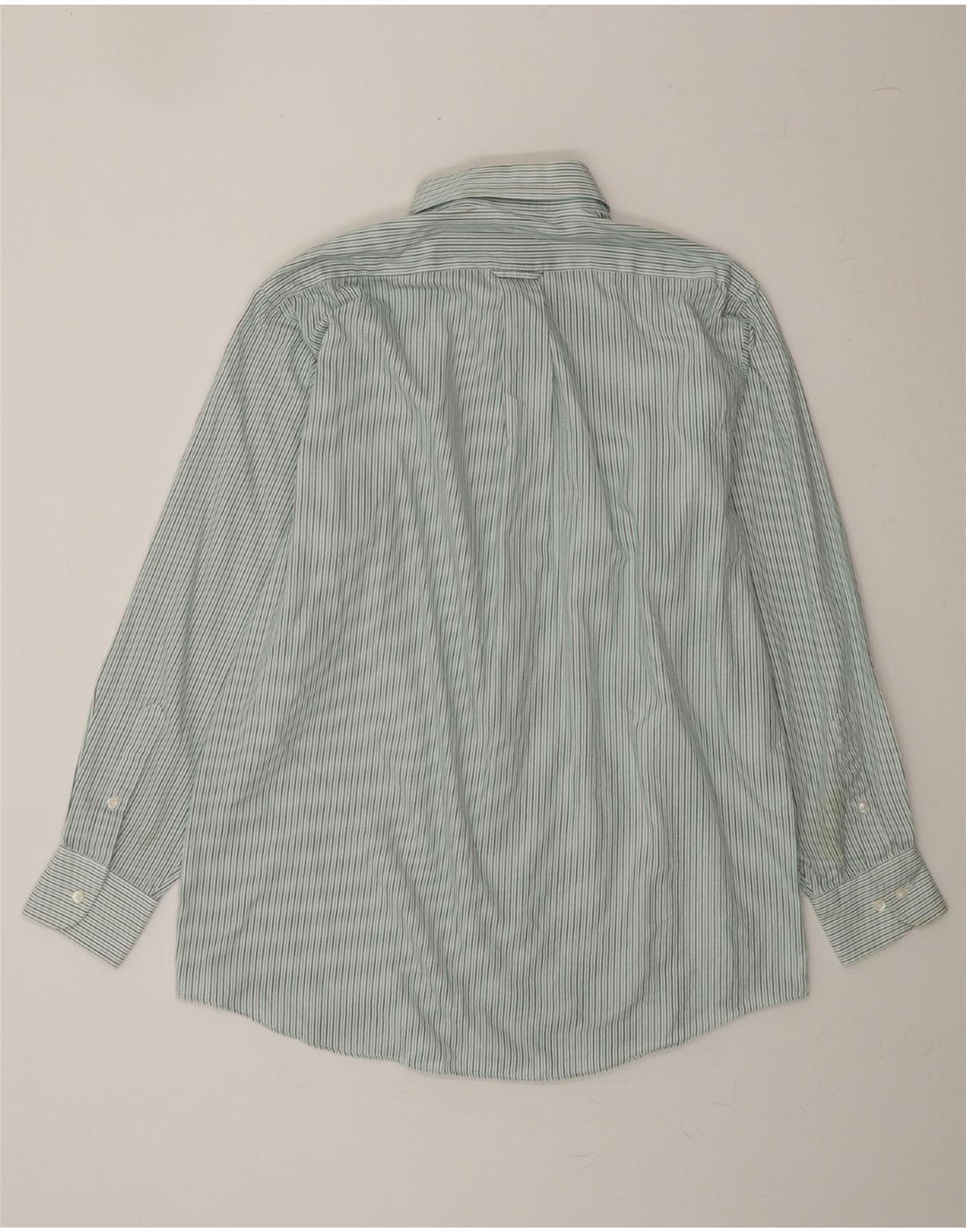 IZOD Mens Regular Fit Shirt Size 15 1/2 Medium Green Striped Cotton Vintage Izod and Second-Hand Izod from Messina Hembry 