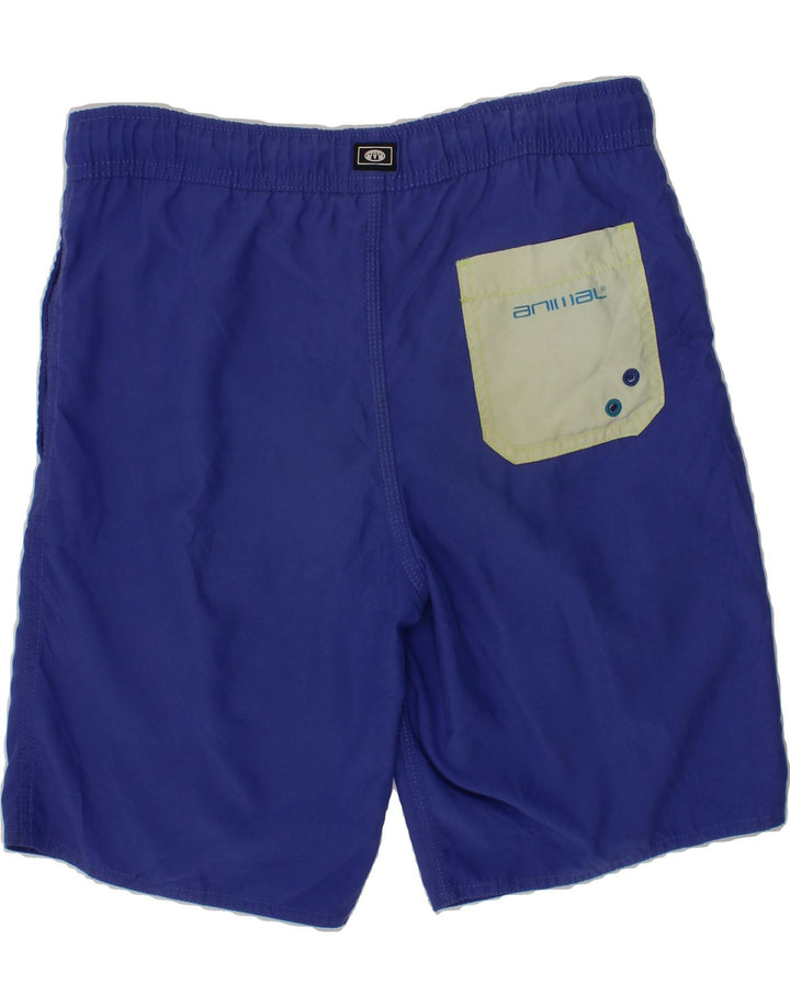 ANIMAL Boys Graphic Swimming Shorts 9-10 Years  Blue Polyester Vintage Animal and Second-Hand Animal from Messina Hembry 