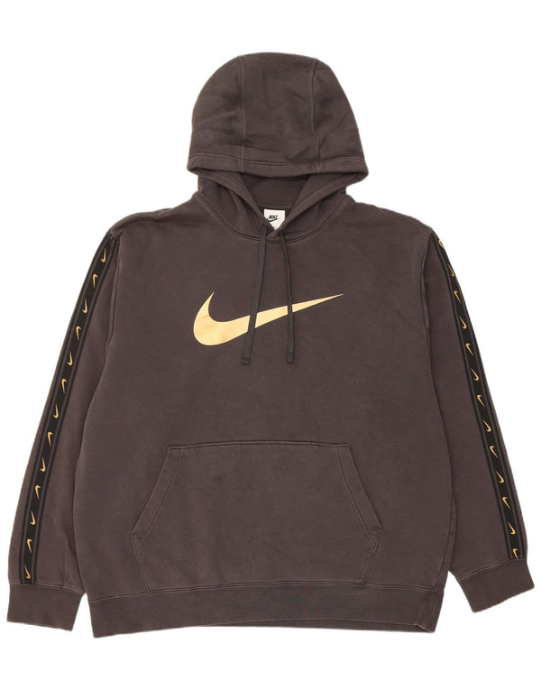 Męska bluza z kapturem Nike z grafiką XL, czarna, bawełniana z blokami kolorów