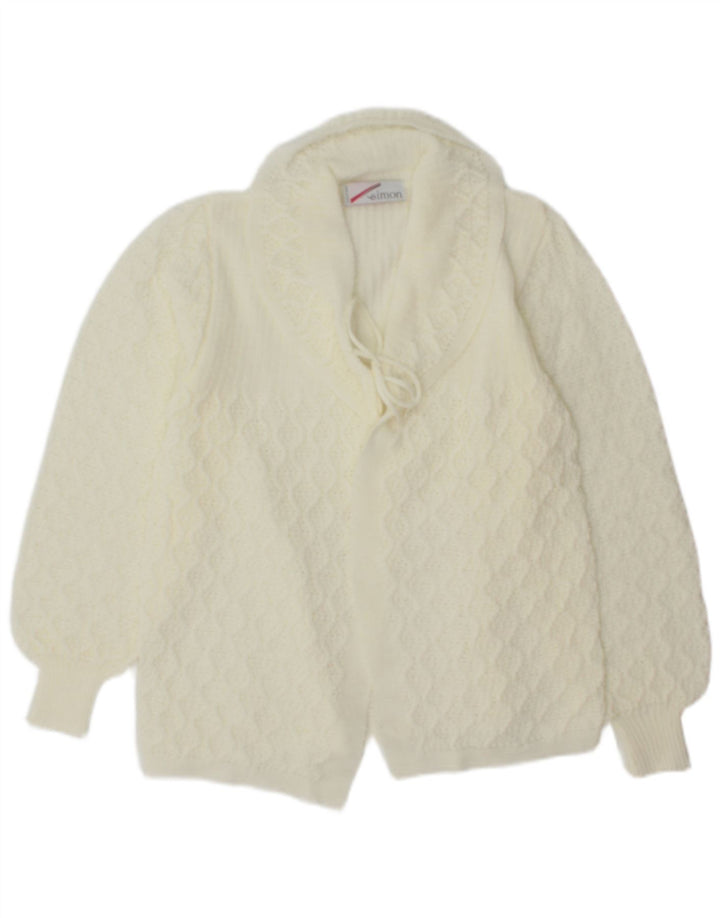 Simon Cardigan pour femme UK 42 Blanc moyen