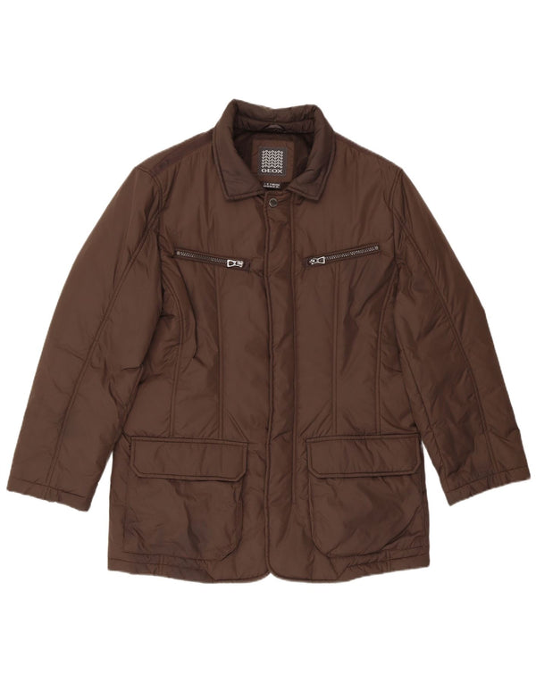Geox Mens Regular Fit Padded Jacket UK 38 Medium Brown