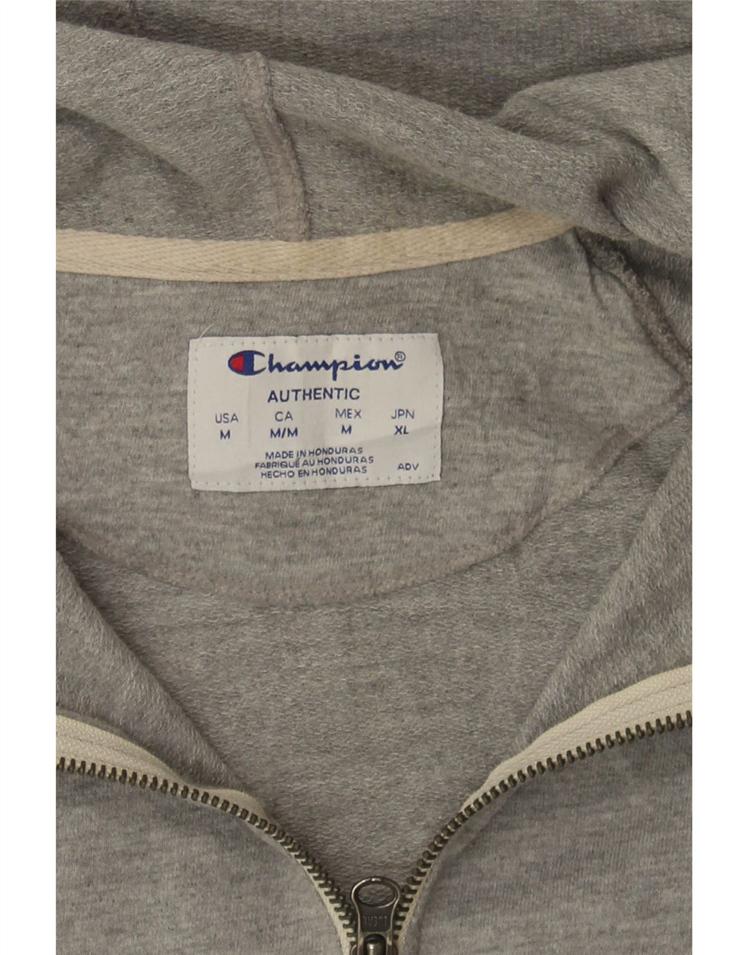 CHAMPION Womens Zip Hoodie Sweater UK 14 Medium Grey Vintage Champion and Second-Hand Champion from Messina Hembry 