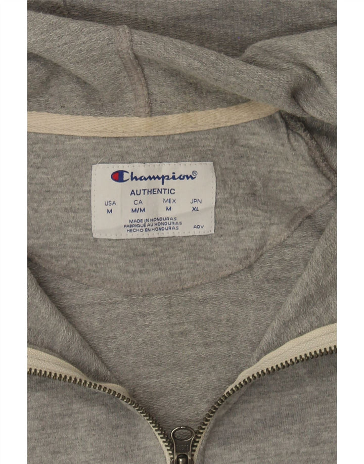 CHAMPION Womens Zip Hoodie Sweater UK 14 Medium Grey Vintage Champion and Second-Hand Champion from Messina Hembry 