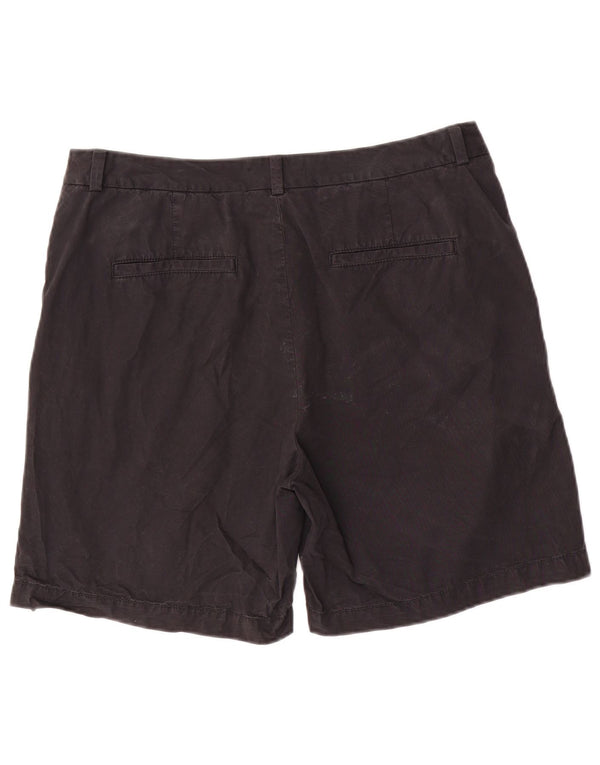 Marks & Spencer Damen Chinoshorts UK 14 Large W32 Schwarze Baumwolle