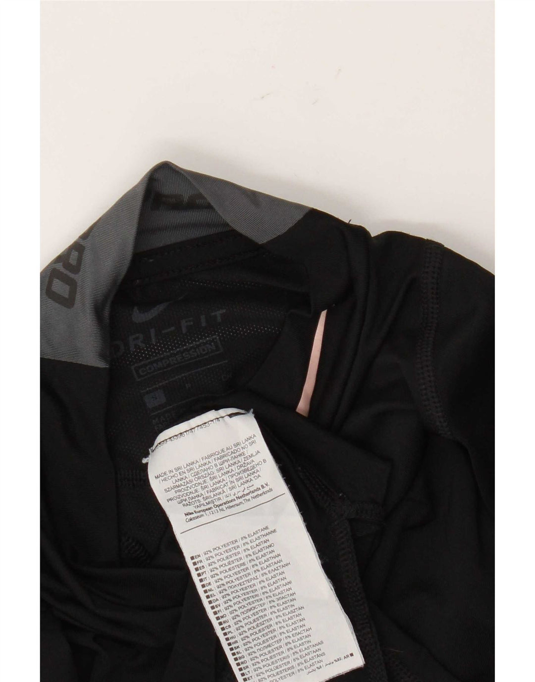 Nike Womens Compression Top Long Sleeve UK 10 Small Black Polyester