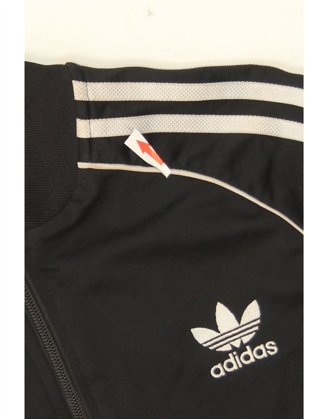 Adidas Boys Tracksuit Top Jacket 11-12 Years Black Polyester