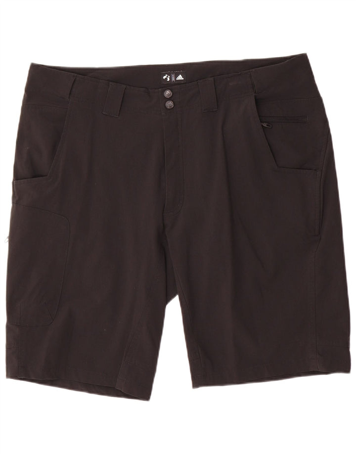 Adidas Mens Cargo Shorts W36 Large Black Nylon