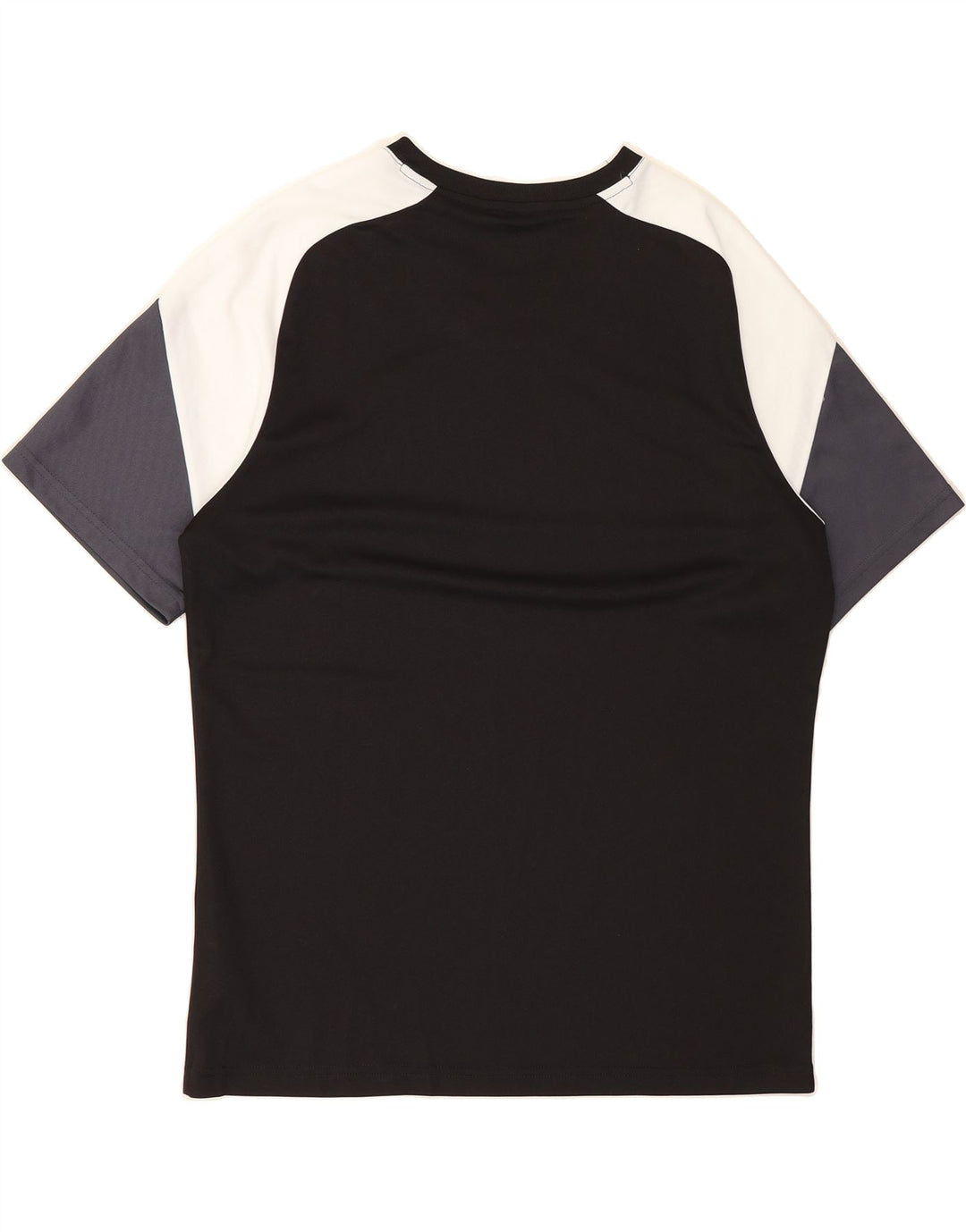PUMA Mens T-Shirt Top Medium Black Colourblock Polyester Vintage Puma and Second-Hand Puma from Messina Hembry 