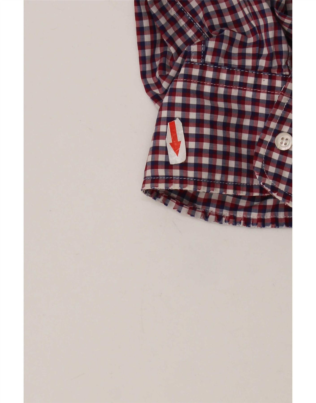 Aspesi Herre skjorte str. 41 16 Large Red Gingham Cotton