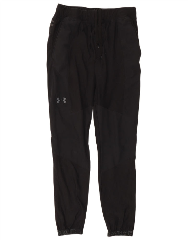 Мужские спортивные брюки с графическим рисунком Under Armour, джоггеры, средний черный полиэстер