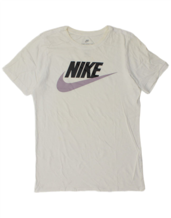Nike Mens Athletic Cut Graphic T-Shirt Top Small White