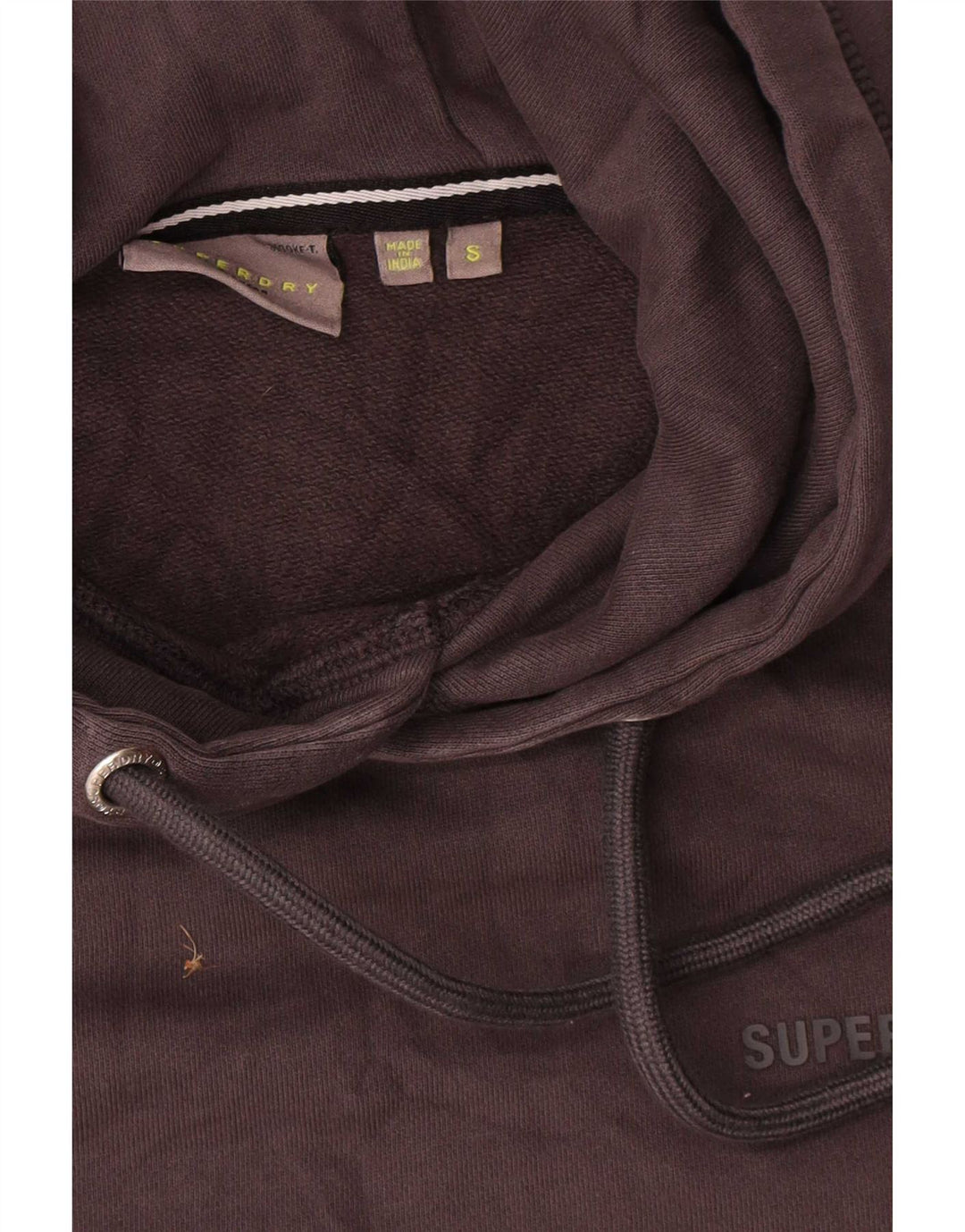 Superdry Mens Hoodie Jumper Small Grey Cotton
