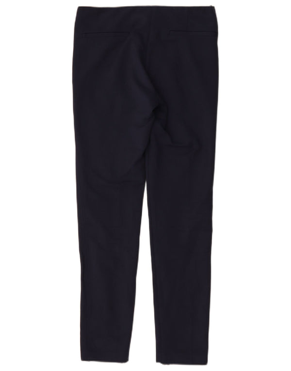 Zara Dame Slim Casual Bukser XS W24 L27 Marineblå