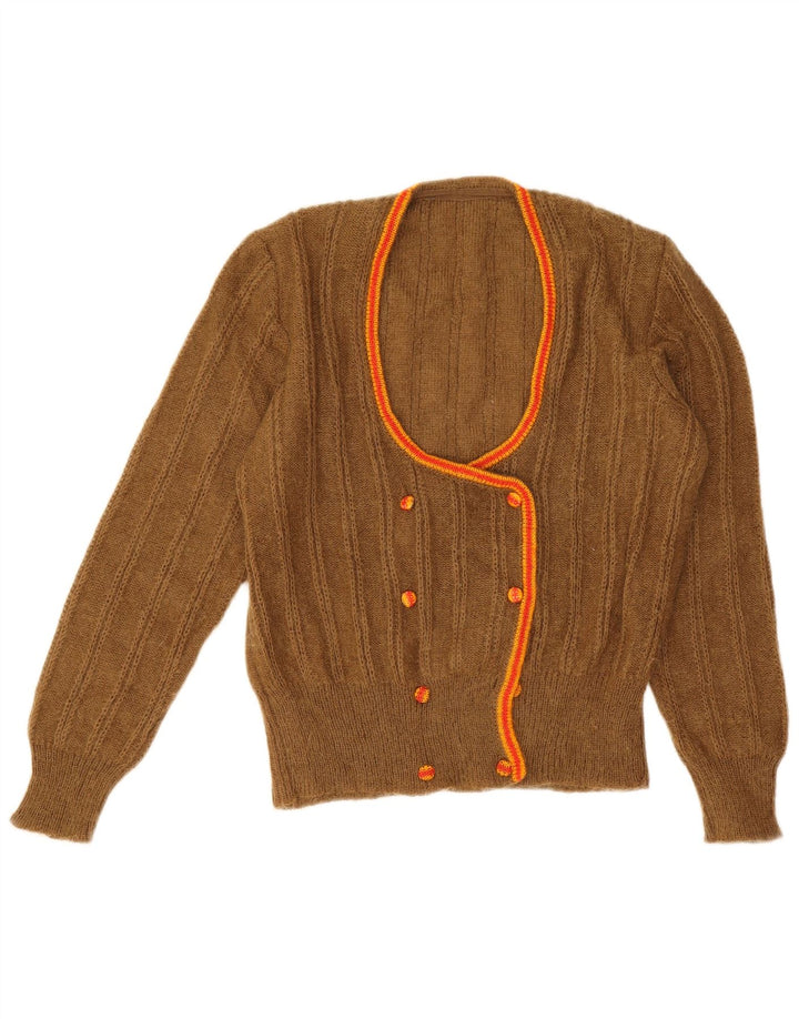 Vintage Womens Cardigan Sweater UK 14 Medium Beige