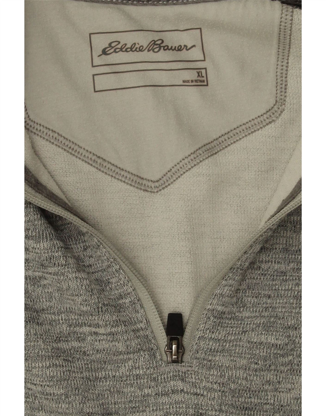 EDDIE BAUER Mens Zip Neck Sweatshirt Jumper XL Grey Cotton Vintage Eddie Bauer and Second-Hand Eddie Bauer from Messina Hembry 