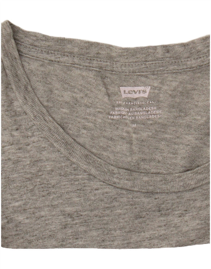 LEVI'S Grafisk T-shirt top til kvinder UK 12 Medium Grå Flecked