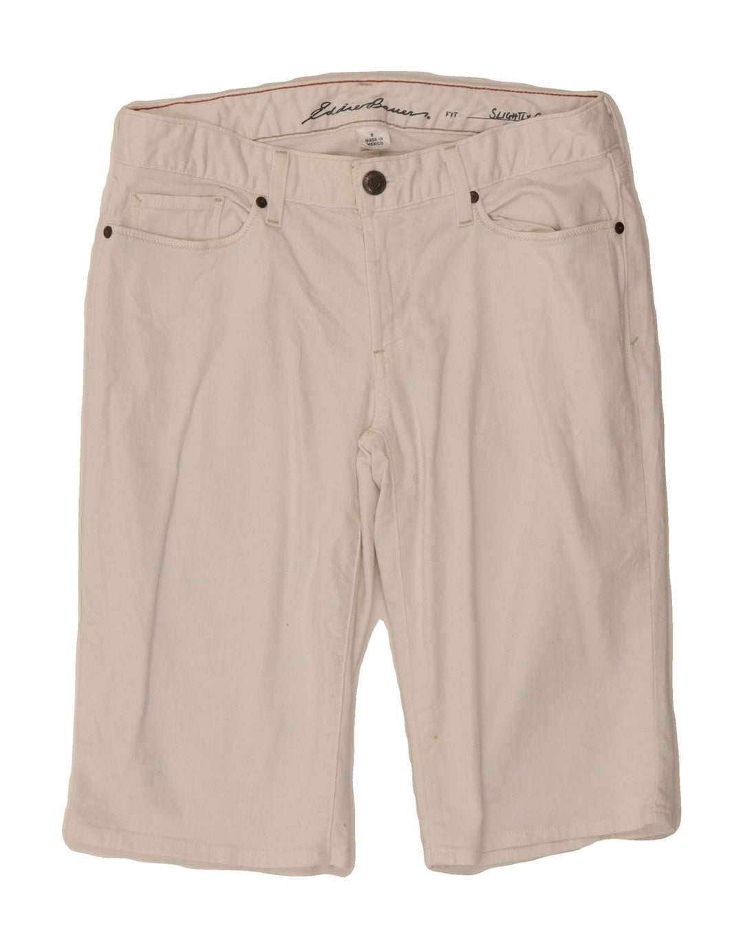 EDDIE BAUER Womens Slightly Curvy Casual Shorts US 8 Medium W30 White Vintage Eddie Bauer and Second-Hand Eddie Bauer from Messina Hembry 