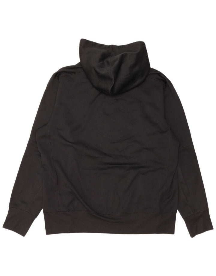 NIKE Mens Dri Fit Graphic Hoodie Jumper Large Black Polyester