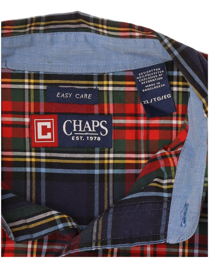 Koszula męska Chaps Easy Care XL, wielobarwna, bawełniana krata