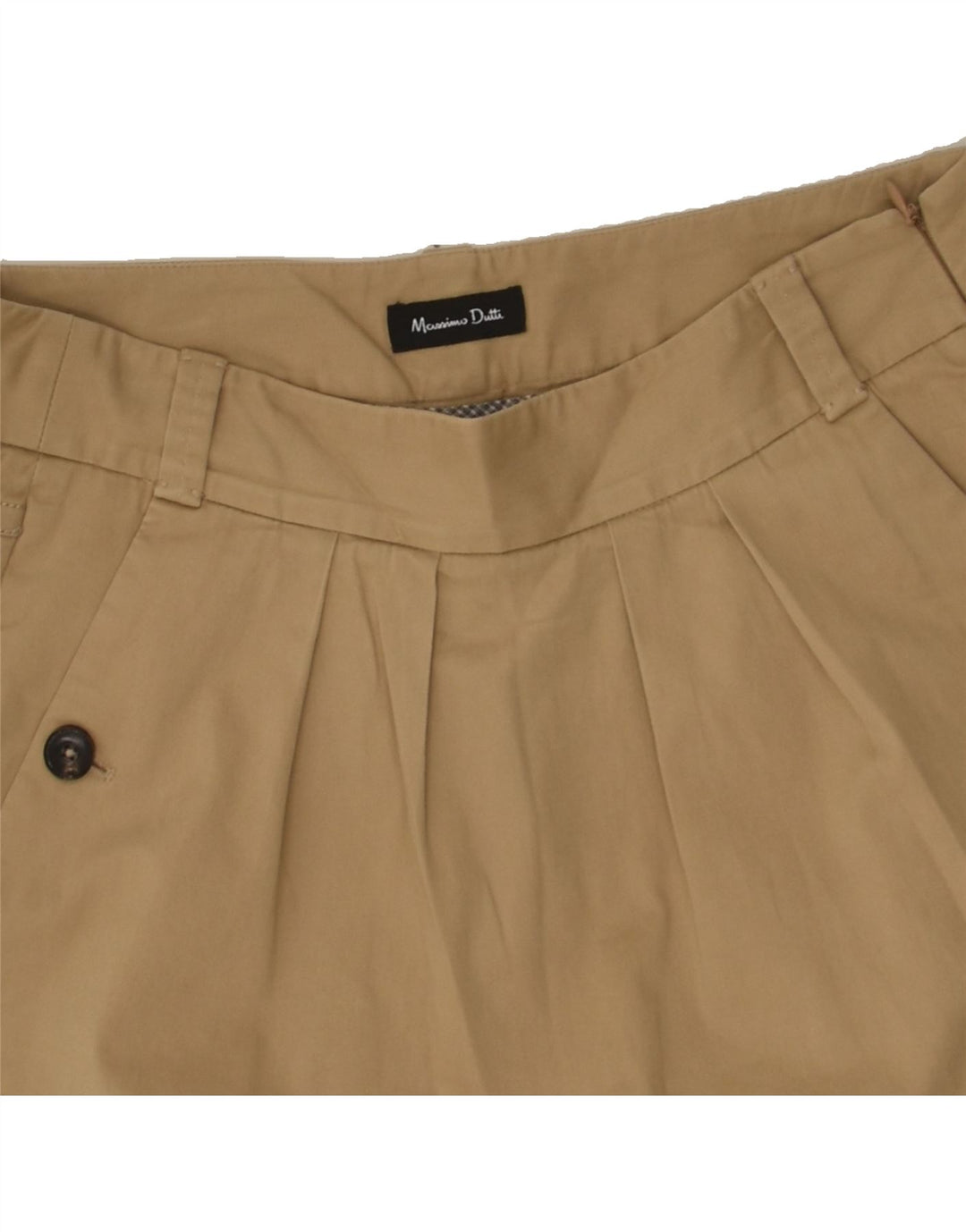 MASSIMO DUTTI Womens Straight Skirt EU 38 Small W28 Brown Cotton | Vintage Massimo Dutti | Thrift | Second-Hand Massimo Dutti | Used Clothing | Messina Hembry 