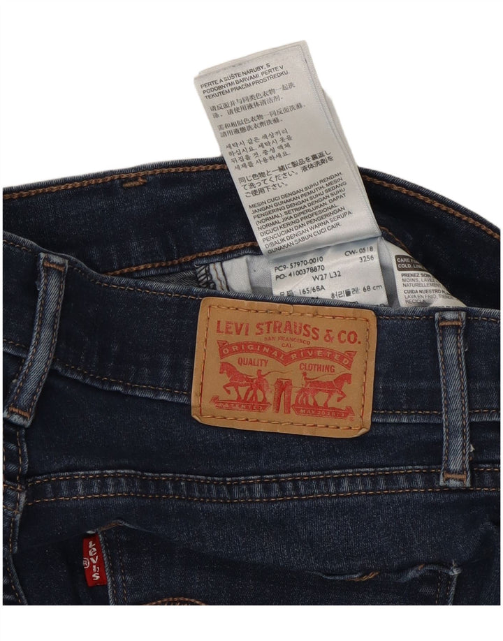 Levi's Womens Curvy Bootcut Jeans W27 L32 Navy Blue Cotton
