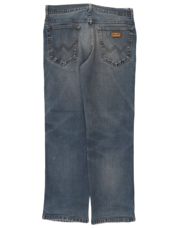 Wrangler Mens Texas Stretch Straight Jeans W32 L30 Blue Cotton