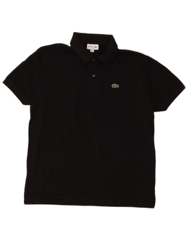 Lacoste Herren-Poloshirt mit klassischer Passform, Größe 6 XL, schwarze Baumwolle