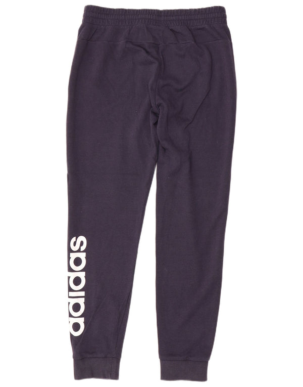 Pantaloni da tuta con grafica Adidas da donna Joggers UK 12/14 Medio Blu navy